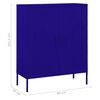 vidaXL Storage Cabinet Navy Blue Steel Medium Height-Adjustable Shelves