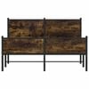vidaXL Bed Frame Smoked oak Steel Full Bed Frame Rectangular Modern