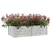 vidaXL Garden Raised Bed Silver Galvanized Steel Large Garden Raised Bed