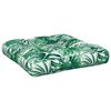 vidaXL Pallet Cushion Leaf Pattern Fabric (100% polyester) Small