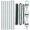 vidaXL Fence Post Green 32.81 x 4.59 ft (1.97 in mesh) Steel and PVC
