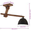 vidaXL Ceiling Lamp Black Iron Medium Height-Adjustable Ceiling Lamp