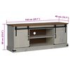 vidaXL TV Cabinet White Solid pine wood, metal 59x15.7x23.6 in
