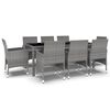 vidaXL Garden Dining Set Grey