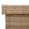 vidaXL Patio Storage Box with Wheels Mixed Beige 43.3x21.7x28.7" Poly Rattan