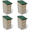 vidaXL Butterfly House Natural wood and green Solid wood Small