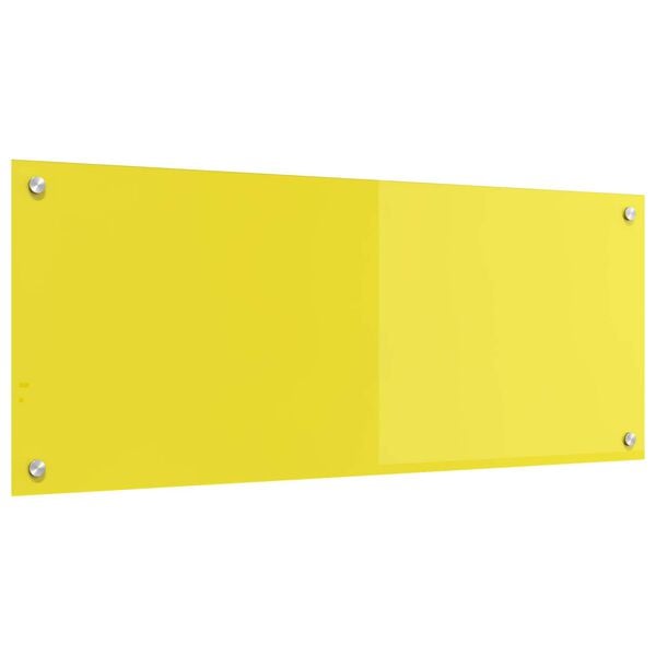 vidaXL Kitchen Backsplash Yellow 39.37 x 15.75 x 0.24 in