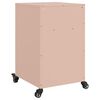 vidaXL Bedside Cabinet Set of 2 Pink Cold-rolled steel Small