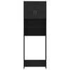 vidaXL Washing Machine Cabinet Black 25.2"x10"x74.8" Engineered Wood