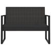 vidaXL Garden Lounge Set Set of 4 Black