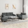 vidaXL Sofa Set Dark Grey Fabric (100% polyester), Metal, Plywood, Foam