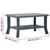 vidaXL Coffee Table Green Plastic 35.4 x 23.6 x 18.1 in Coffee Table