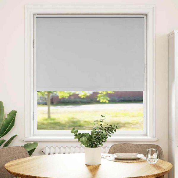 vidaXL Roller Blind Light grey 100% polyester, aluminum 35.4 x 59.1 in