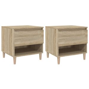 vidaXL Bedside Table Set of 2 Sonoma oak