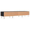 vidaXL TV Cabinet Black Engineered wood, iron Compact TV Cabinet