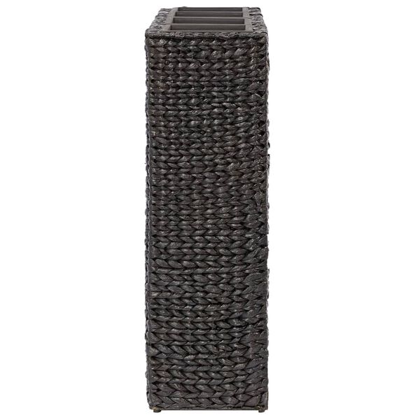 vidaXL Raised Bed Black Water hyacinth, Plastic, Steel Large Planters