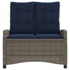 vidaXL Reclining Garden Bench Grey, Navy Blue