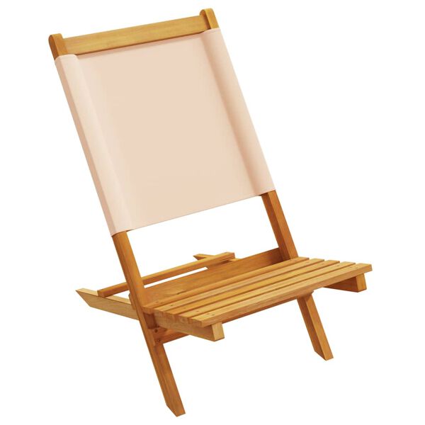 vidaXL Garden Chair Set of 8 Beige Solid acacia wood Standard