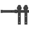 vidaXL Sliding Door Hardware Kit 59.8 " Steel Black