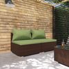 vidaXL Garden Lounge Set Brown and Green
