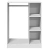 vidaXL Wardrobe White 30.3"x18.9"x40.2" Engineered Wood