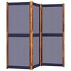 vidaXL 3-Panel Room Divider Dark Blue 82.7"x70.9"