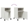 vidaXL Bedside Cabinet White Cold-rolled Steel 14.2 x 15.4 x 23.2 in
