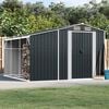 vidaXL Garden Shed Anthracite Galvanized steel, PP (polypropylene) Large