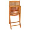 vidaXL Garden Chair Set of 4 Natural Wood Solid eucalyptus wood Medium