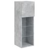 vidaXL TV Cabinet Concrete Grey Engineered wood, Glass 35.4 in in height