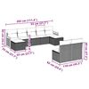 vidaXL Garden Sofa Set Black Poly Rattan Modular Modular