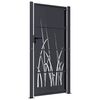 vidaXL Garden Gate Anthracite 39.4x78.7" Steel Grass Design