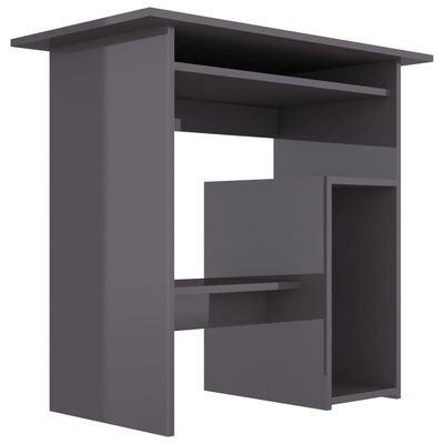 vidaXL Desk High Gloss Gray 31.5" x 17.7" x 29.1" Engineered Wood