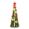 vidaXL Artificial Christmas Tree Green PVC, metal 59.1 in Collapsible