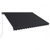 vidaXL Retractable Awning Anthracite, Gray