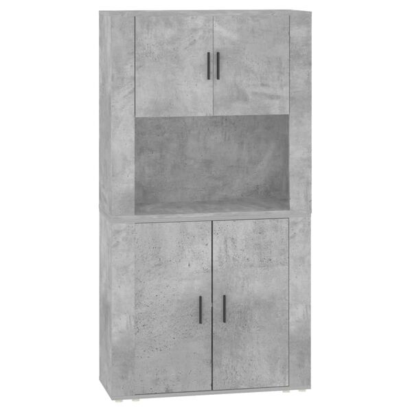 vidaXL Highboard Concrete Gray Engineered wood Large Highboard