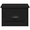 vidaXL Wall-mounted Bedside Cabinet Set of 2 Black Engineered wood