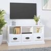 vidaXL TV Cabinet White Engineered wood Medium TV Cabinet Rectangular