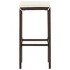 vidaXL Garden Bar Set Brown, Cream White
