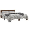 vidaXL Bed Frame Brown Oak Engineered Wood Full Sturdy Bed Frame