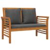 vidaXL Garden Lounge Set Dark Grey Solid Acacia Wood, Polyester Foam