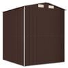 vidaXL Garden Shed Dark Brown Galvanized Steel Large Garden Shed