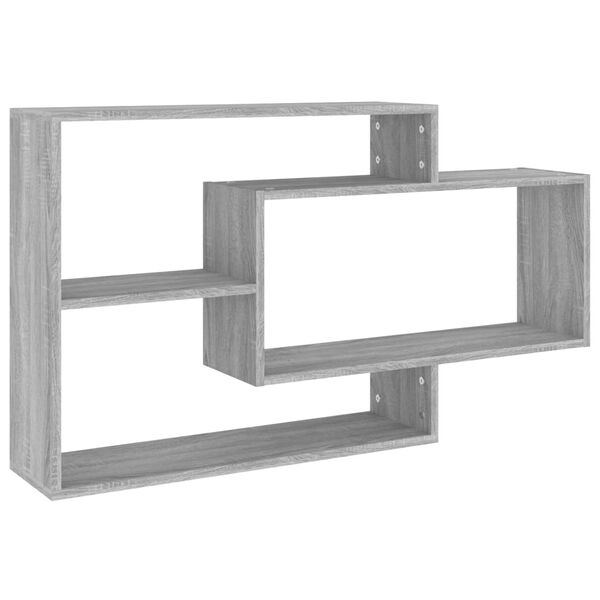vidaXL Wall Shelf Grey Sonoma Engineered Wood Medium Wall Shelf