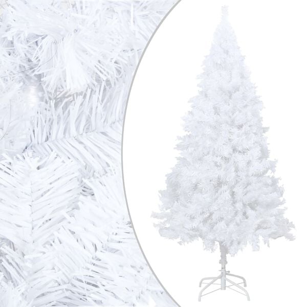 vidaXL Artificial Christmas Tree White PVC, Steel Large