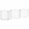 vidaXL Dog Gate Set of 9 White Poplar Wood Large Foldable Dog Gate