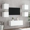 vidaXL TV Wall Unit White Engineered wood Medium TV Wall Unit
