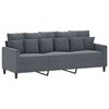 vidaXL Sofa Set Dark Grey Velvet (100% polyester), metal, textilene, plywood