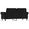 vidaXL 2-seater Sofa Black Faux leather, metal, foam 2-seater Tough