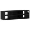 vidaXL Wall Shelf Black Oak 55.12 x 16.14 x 29.53 in Engineered Wood