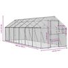 vidaXL Aviary Silver Aluminum, galvanized welded wire mesh Large Durable